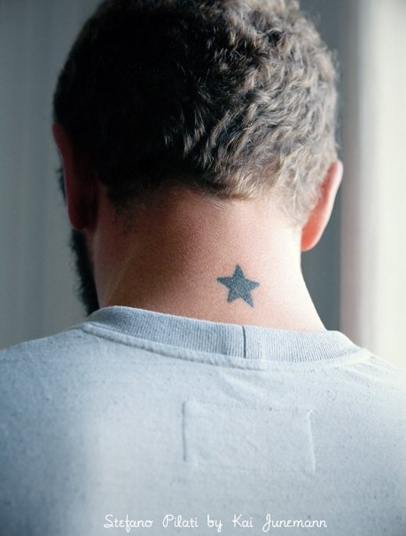He also has a simple star on his upper back.