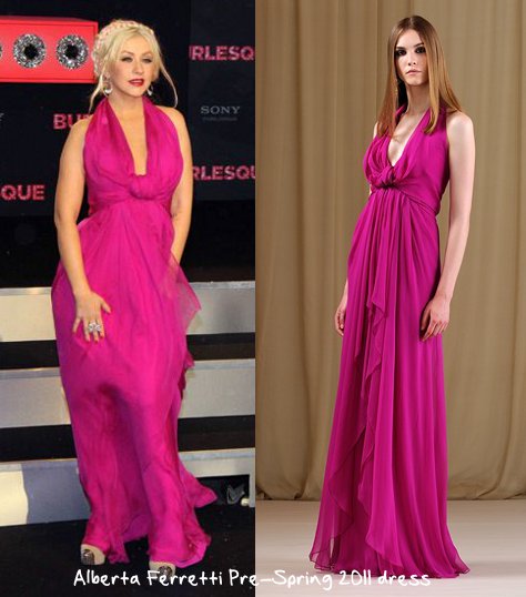 Christina Aguilera is in the pink with Christian Louboutin Shoes at Berlin  premiere of Burlesque